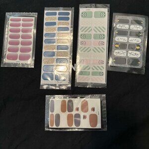 nail art stickers - lot of 5 brand new stickers